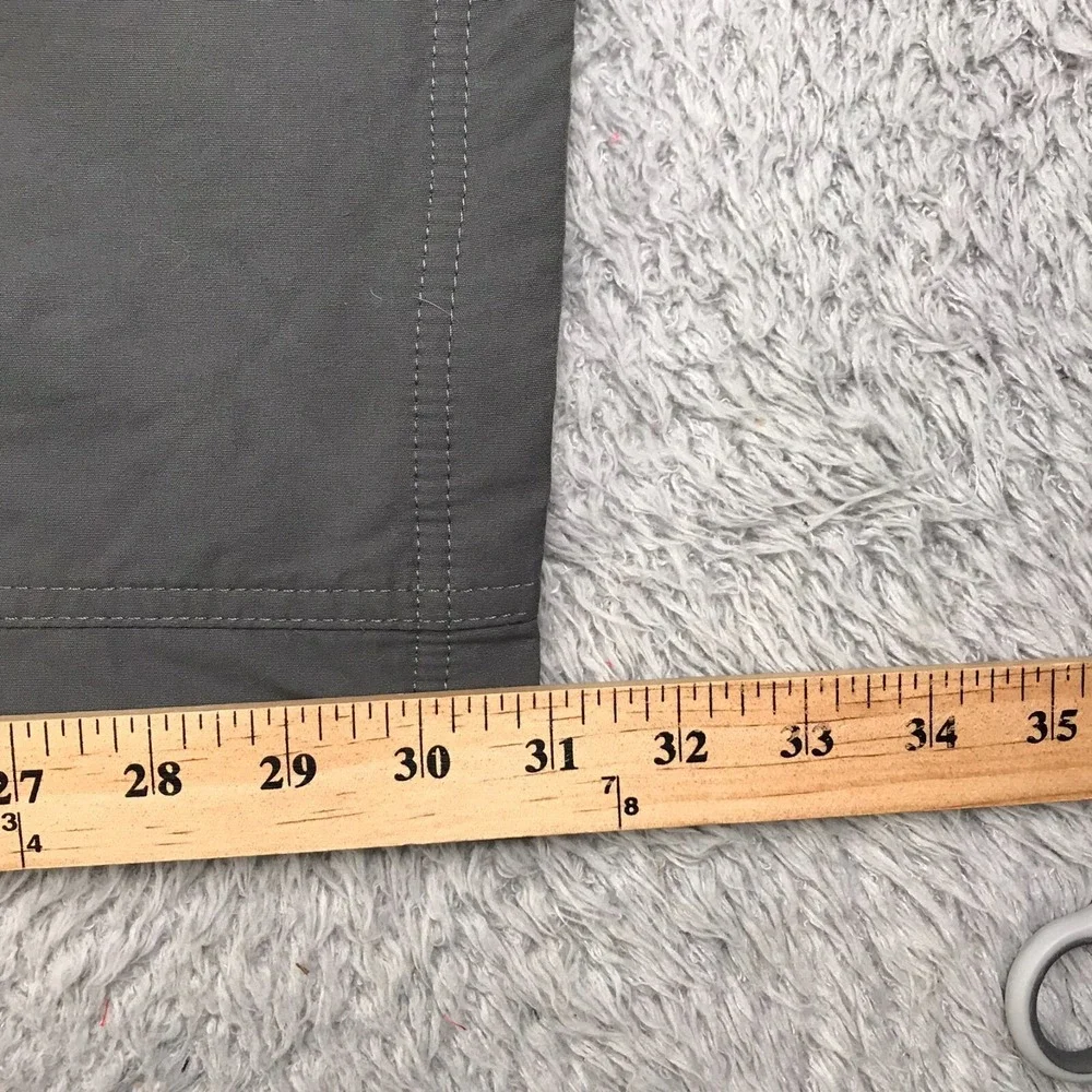 Eddie Bauer First Ascent Guide Pro Pants Mens 36 (38x31) Gray Fleece Lined Cargo